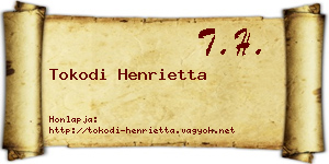 Tokodi Henrietta névjegykártya